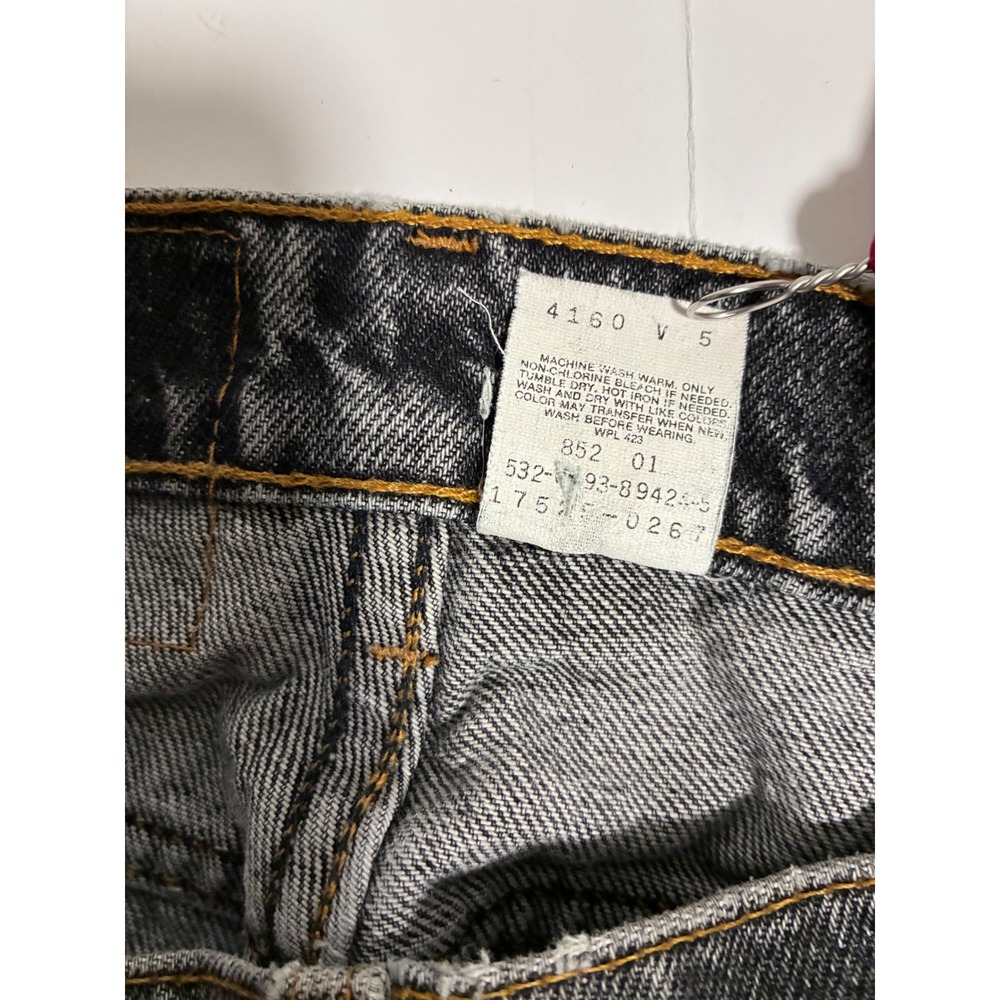 Vintage Levis 17525-0267 Womens 9M High Waisted Mom Jeans Faded Black USA Made - Picture 7 of 11